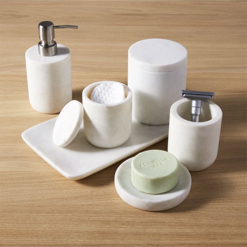 marble bath accessories CB2