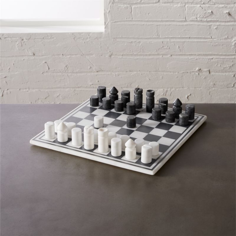 marble chess game CB2