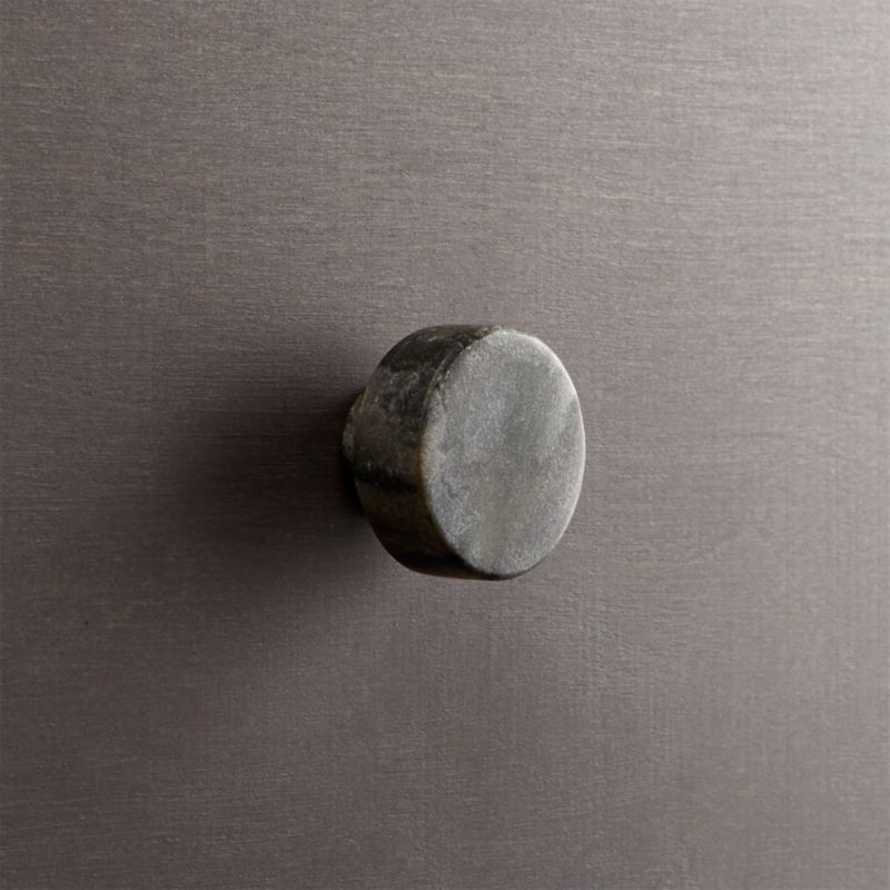 marble grey drawer knob CB2