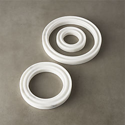 3-piece marble trivet set