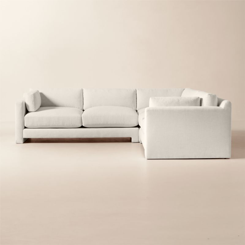 Stormo 4-Piece L-Shaped Ivory Boucle Sectional Sofa