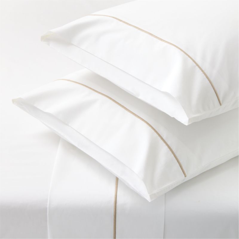 Classic Organic Cotton Percale 400 Thread Count White Full Sheet Set