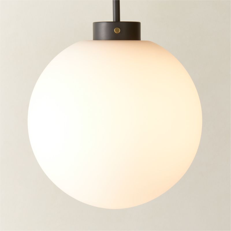 Calandra Glass And Black Marble Pendant Light Small