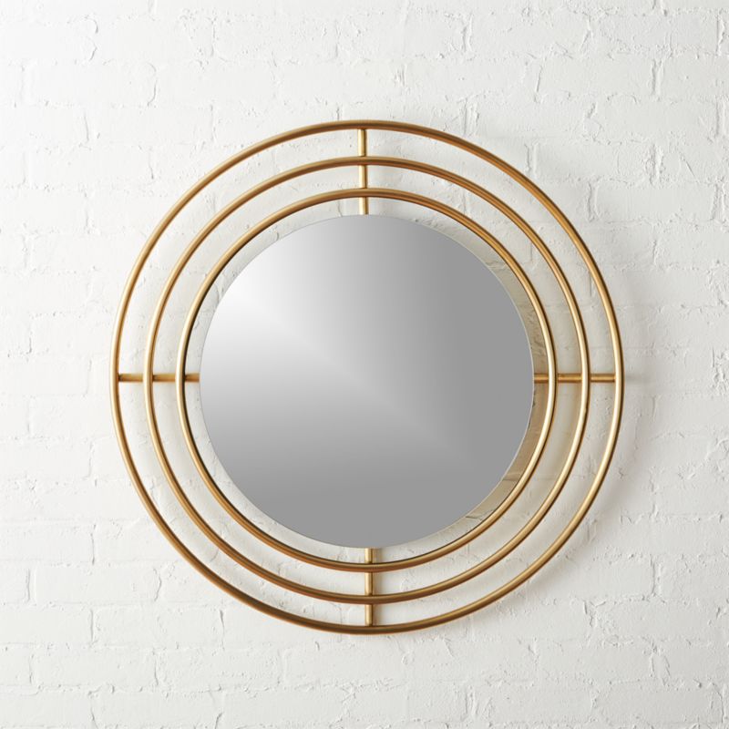 Orbit Small Round Wall Mirror 32.5" CB2