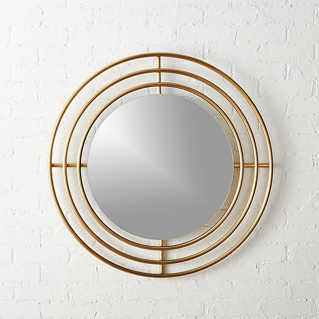 Orbit Small Round Wall Mirror 32.5" | CB2