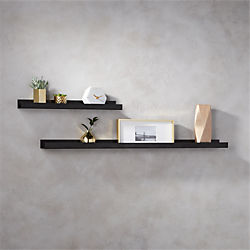 metal gunmetal wall shelves