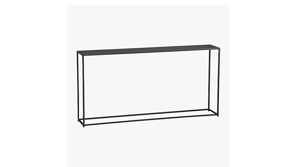 Slimline Console Table mill narrow console table | cb2 Slimline Console Table mill narrow console table | cb2