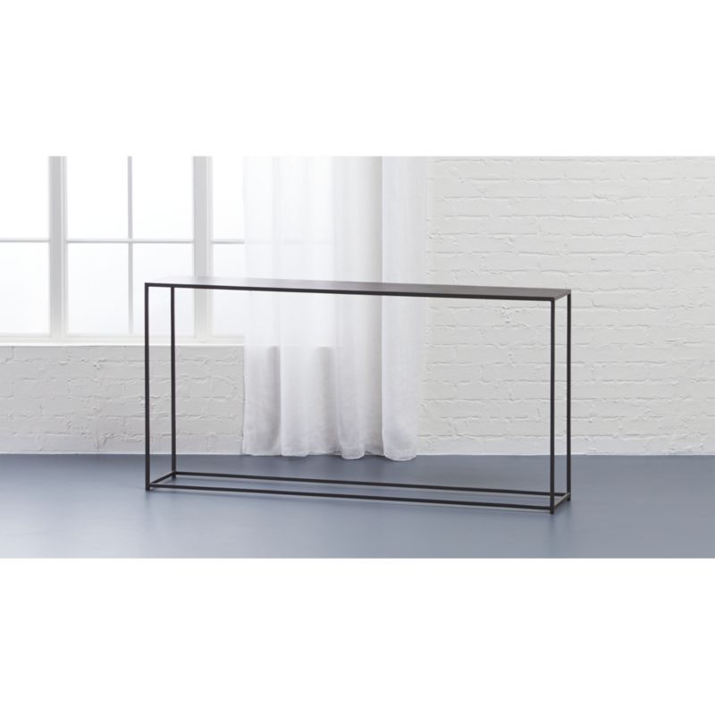 mill narrow console table | CB2