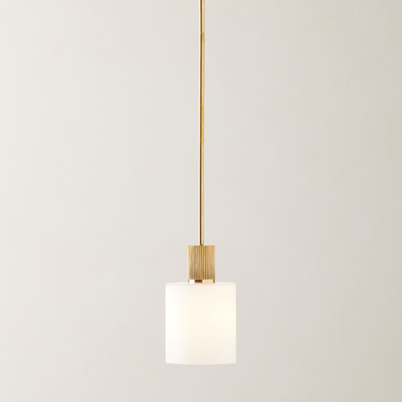Calandra Glass And Black Marble Pendant Light Small