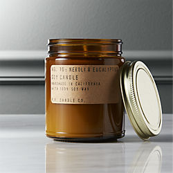 neroli and eucalyptus soy candle