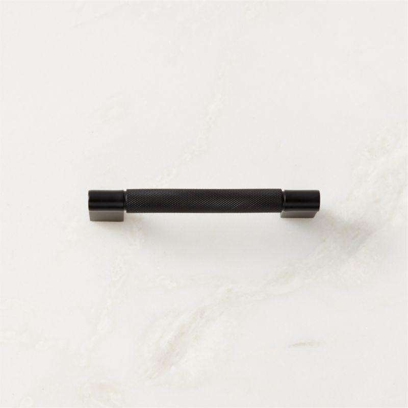 Nicolo Knurled Black Cabinet Handle 4