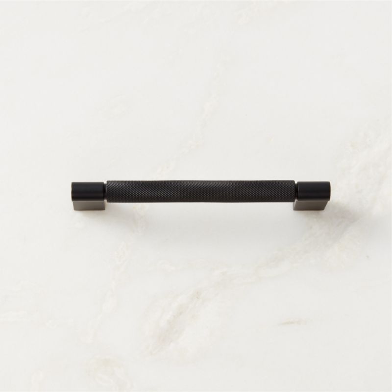 Nicolo Knurled Black Cabinet Handle 5
