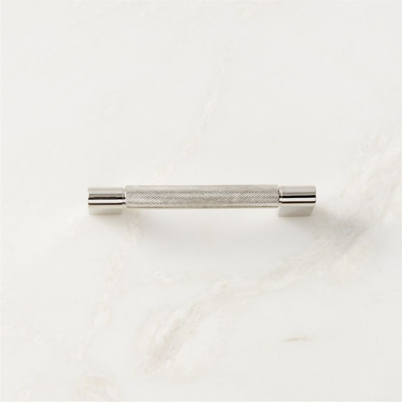 Nicolo Knurled Polished Nickel Cabinet Handle 4