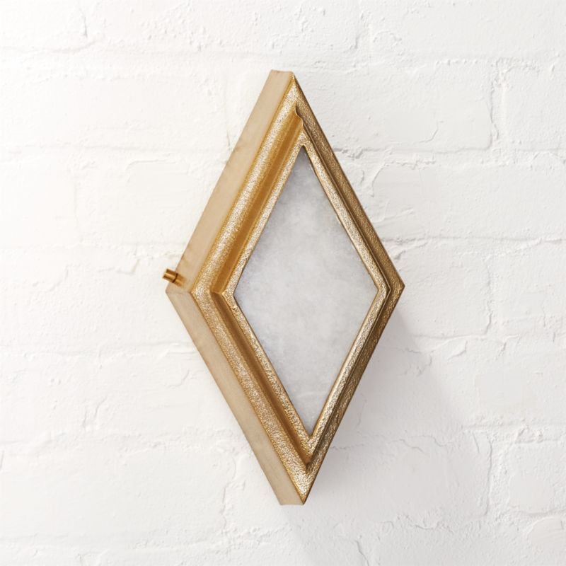 Nina Alabaster Brass Diamond Wall Sconce CB2