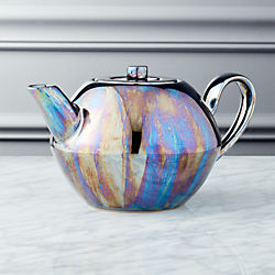 Oil Slick Reactive Luster Teapot