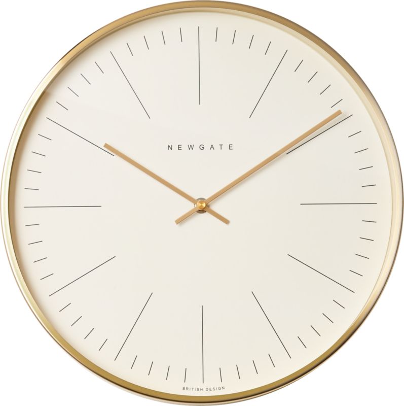Oslo Radial Brushed Brass Wall Clock