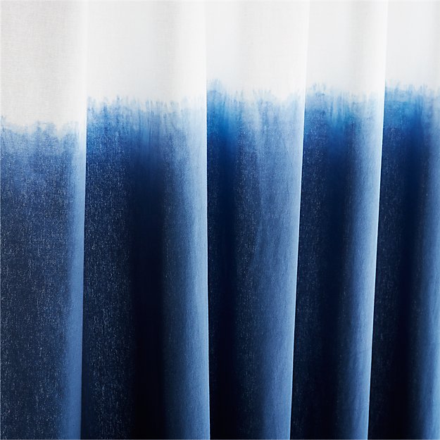blue ombre shower curtain  CB2