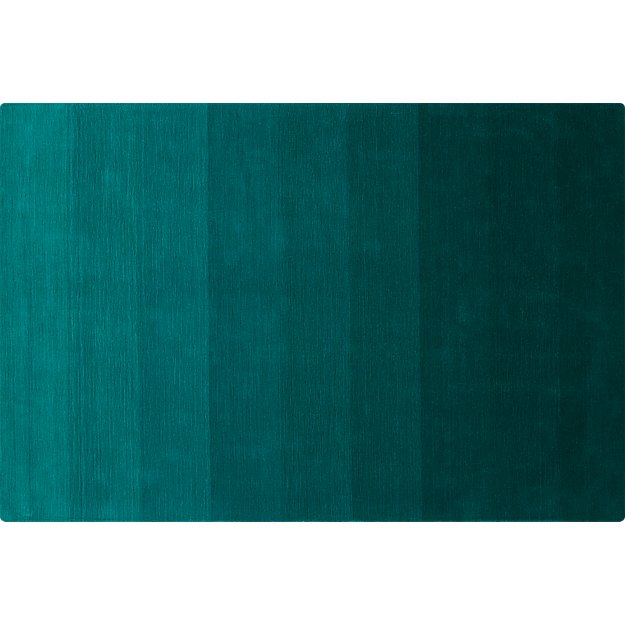 ombre teal rug 6'x9' CB2