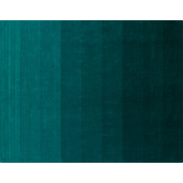 ombre teal rug 9'x12' CB2