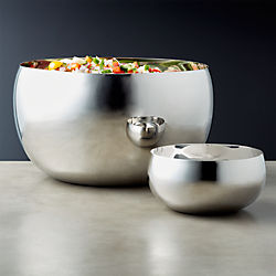 Orb Stainless Steel Serving Bowls