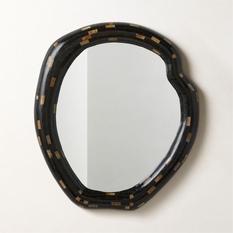 Navone Blackened Brass Wall Mirror 36''x32''