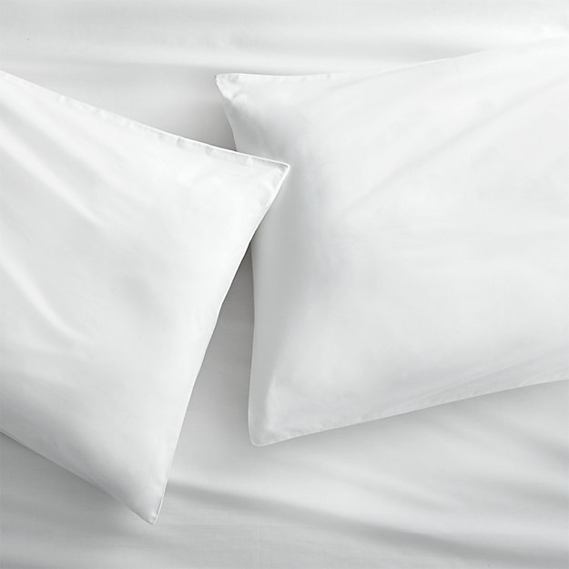 organic white percale standard pillowcases set of 2 CB2