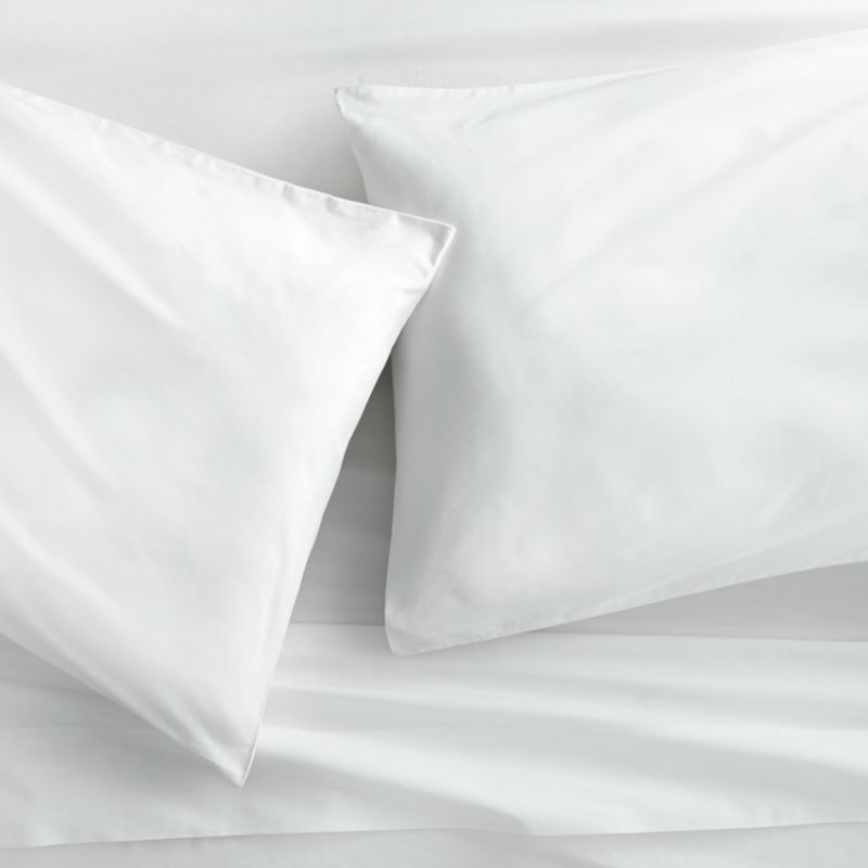 organic white percale queen sheet set | CB7