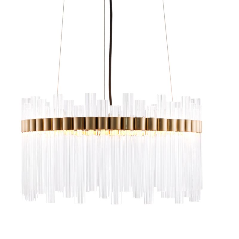 Cb2 orion glass crystal shop chandelier