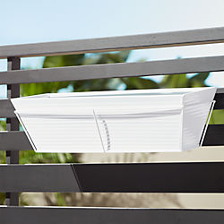 oscar hi-gloss white rectangular rail planter and rail frame