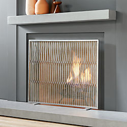 panes fireplace screen