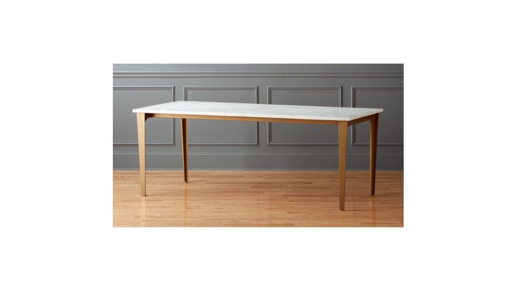 paradigm 80" carrara marble dining table + Reviews | CB2