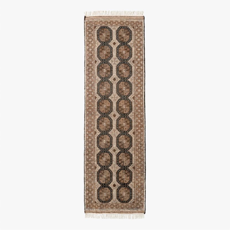 Asti Black and White Hand-Tufted New Zealand Wool Runner Rug 2.5'x8'