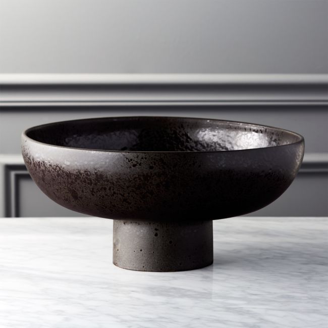 Online Designer Combined Living/Dining Black Pedestal Bowl