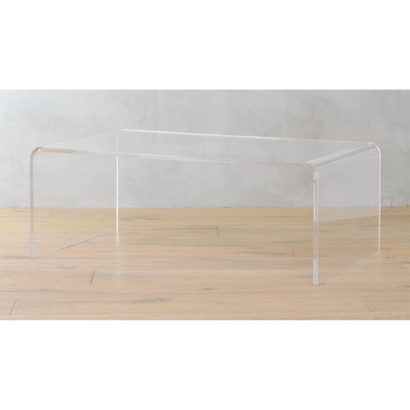 peekaboo acrylic coffee table  CB2