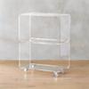peekaboo acrylic rolling two shelf