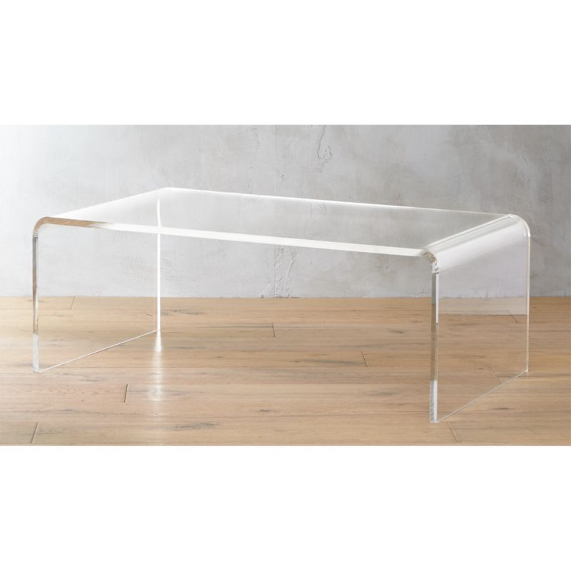 peekaboo acrylic tall coffee table | CB2