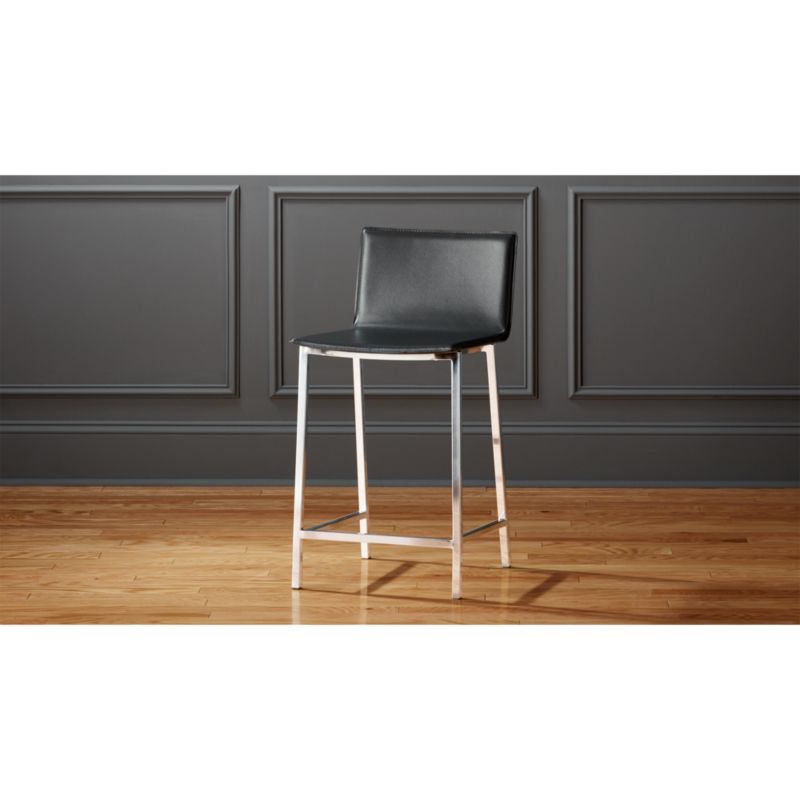 phoenix carbon grey 24" counter stool | CB2