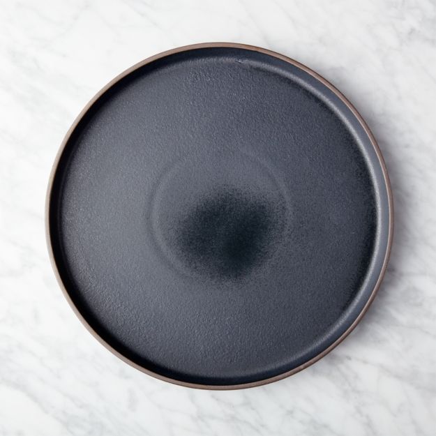 Pitch Matte Black Dinner Plate in dinnerware + Reviews CB2