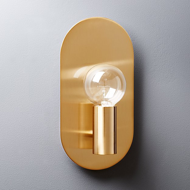 Cb2 Free Shipping >> plate brass wall sconce | CB2 Cb2 Free Shipping >> plate brass wall sconce | CB2