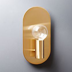 plate brass wall sconce