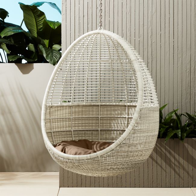 Online Designer Combined Living/Dining Pod Hanging Outdoor Chair with Cushion