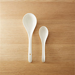 porcelain serving spoons