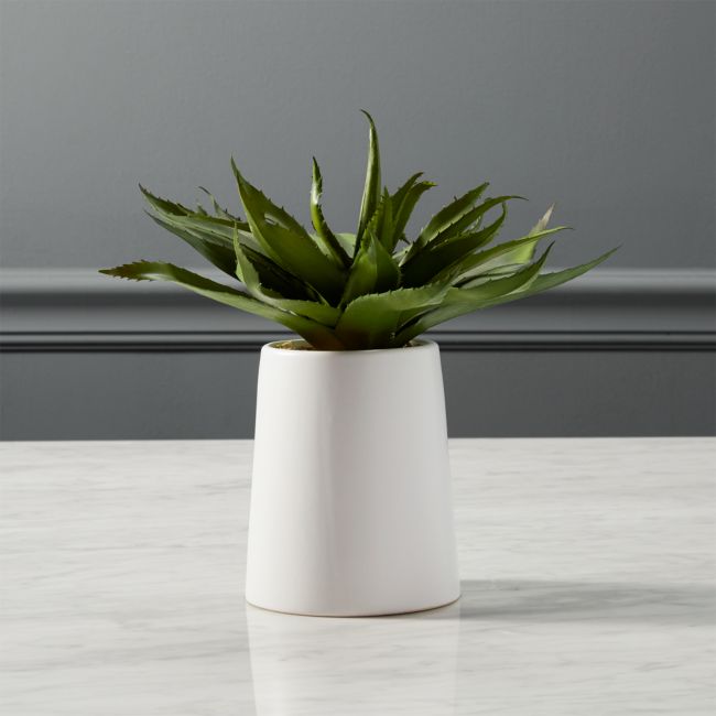 Online Designer Home/Small Office Potted Faux Aloe 9
