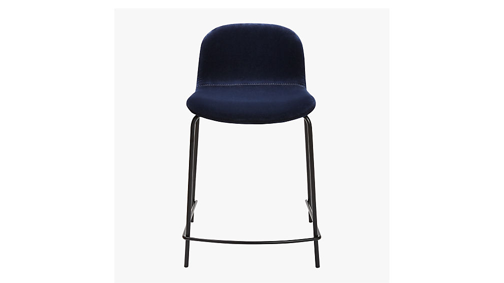 Primitivo Blue Velvet Bar Stools | CB2 (1008 x 567 Pixel)
