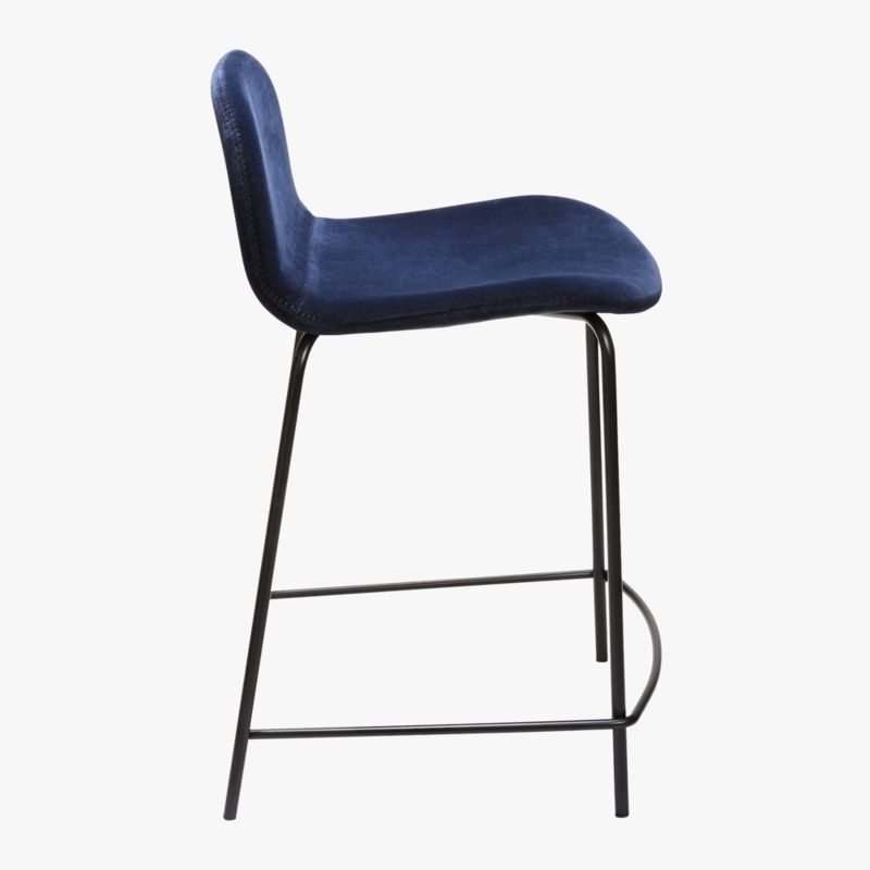 Primitivo Blue Velvet 30" Bar Stool