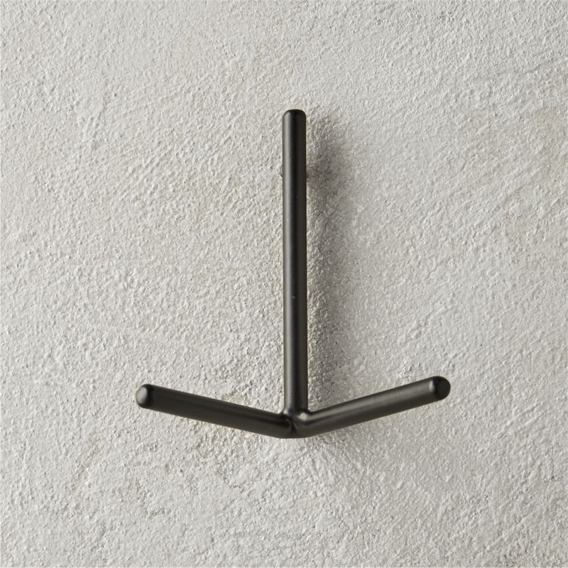 Modern Wall Hooks CB2   Print Black Hook 