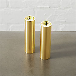 2-piece pull brushed gold salt and pepper set