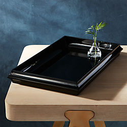 rakka black lacquer tray