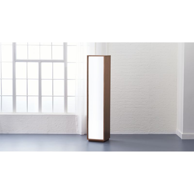 reflection mirrored narrow bathroom cabinet  CB2