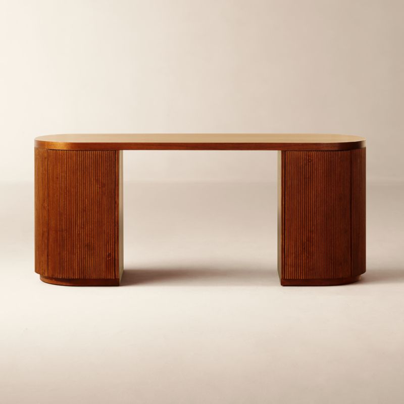 Remoli Swirled Cream Resin Desk 55"